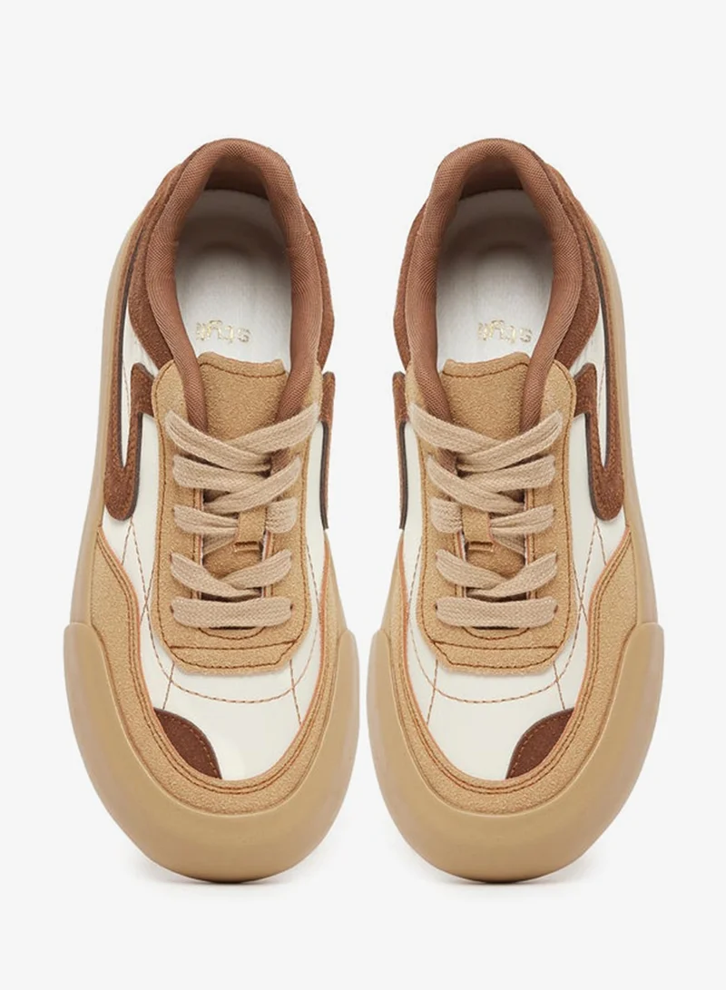 Styli Active  Chunky Sole Lace Up Sneakers for Women | Best Price UAE